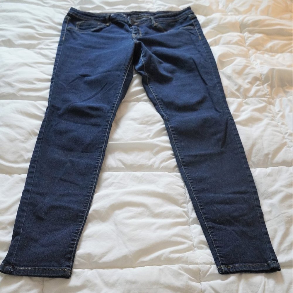 New W/out Tags Dark Blue Mid Rise Jeggings Mossimo (16/33L)